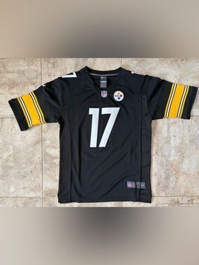 NFL Black and White Pittsburgh Steelers #17 Women's Jersey